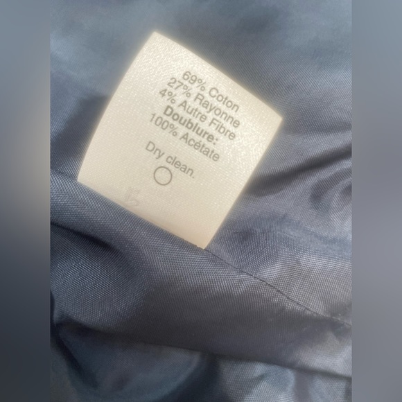 j. crew woven nautical striped double breast jacket cropped blazer sz. 10 - Picture 14 of 15